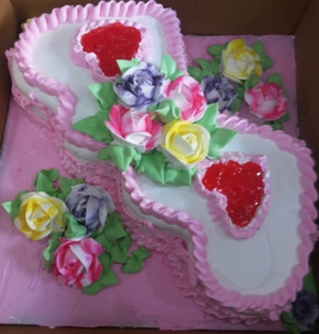 Double Heart Shape Cake Double Heart Shape Cake