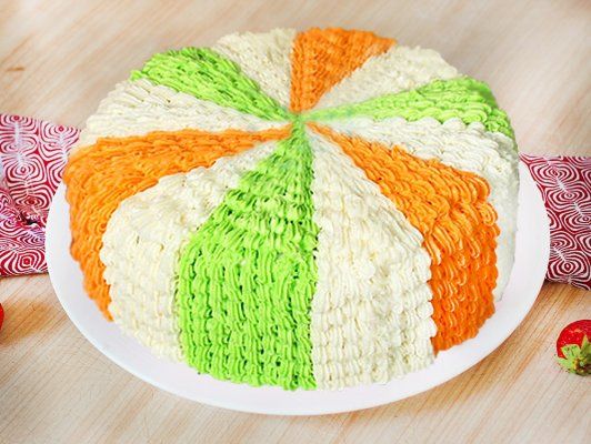 TRICOLOR Independence Day Cake TRICOLOR Independence Day Cake