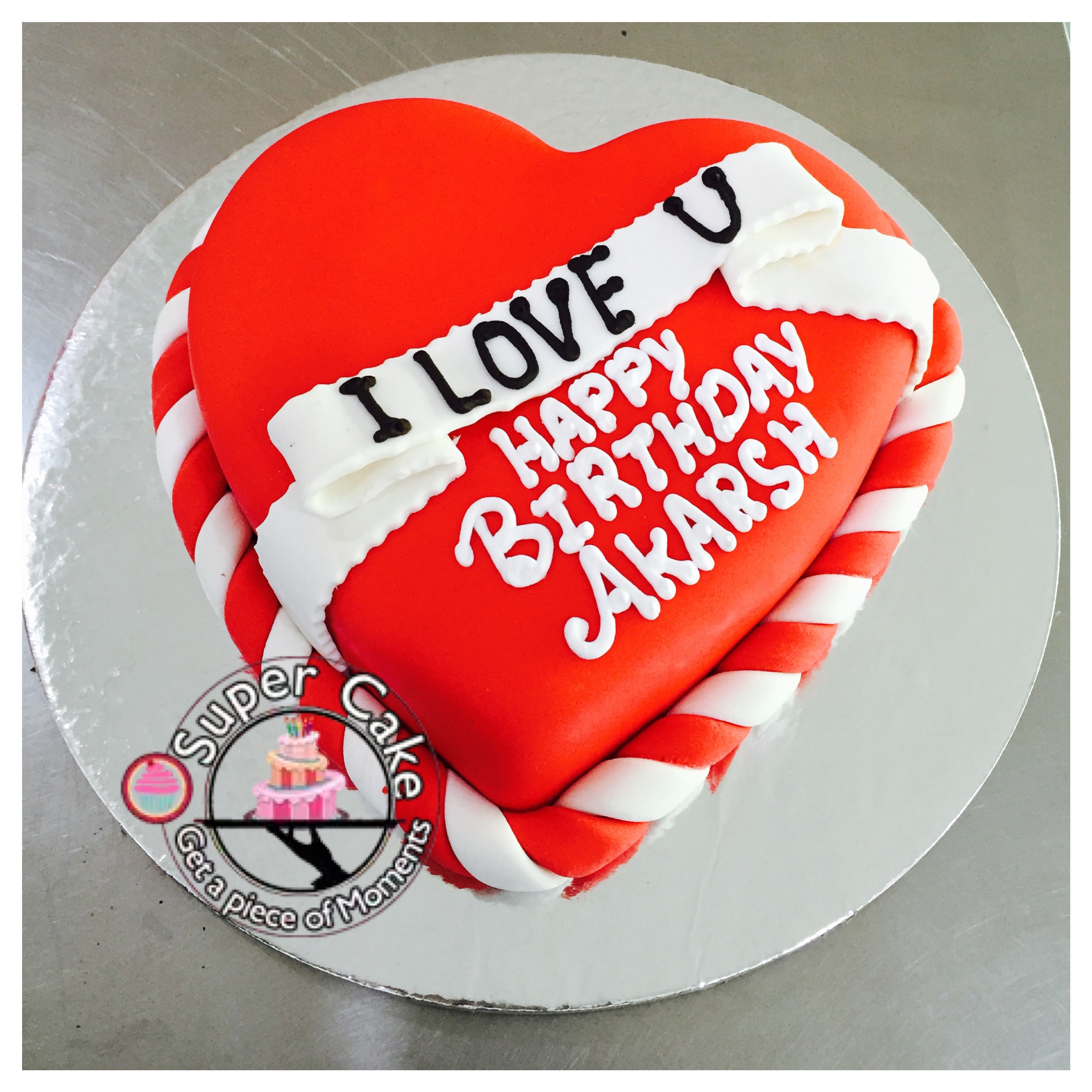1kg fondant heart cake 1kg fondant heart cake