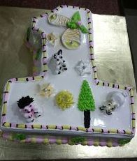 One Number Shape Cake One Number Shape Cake